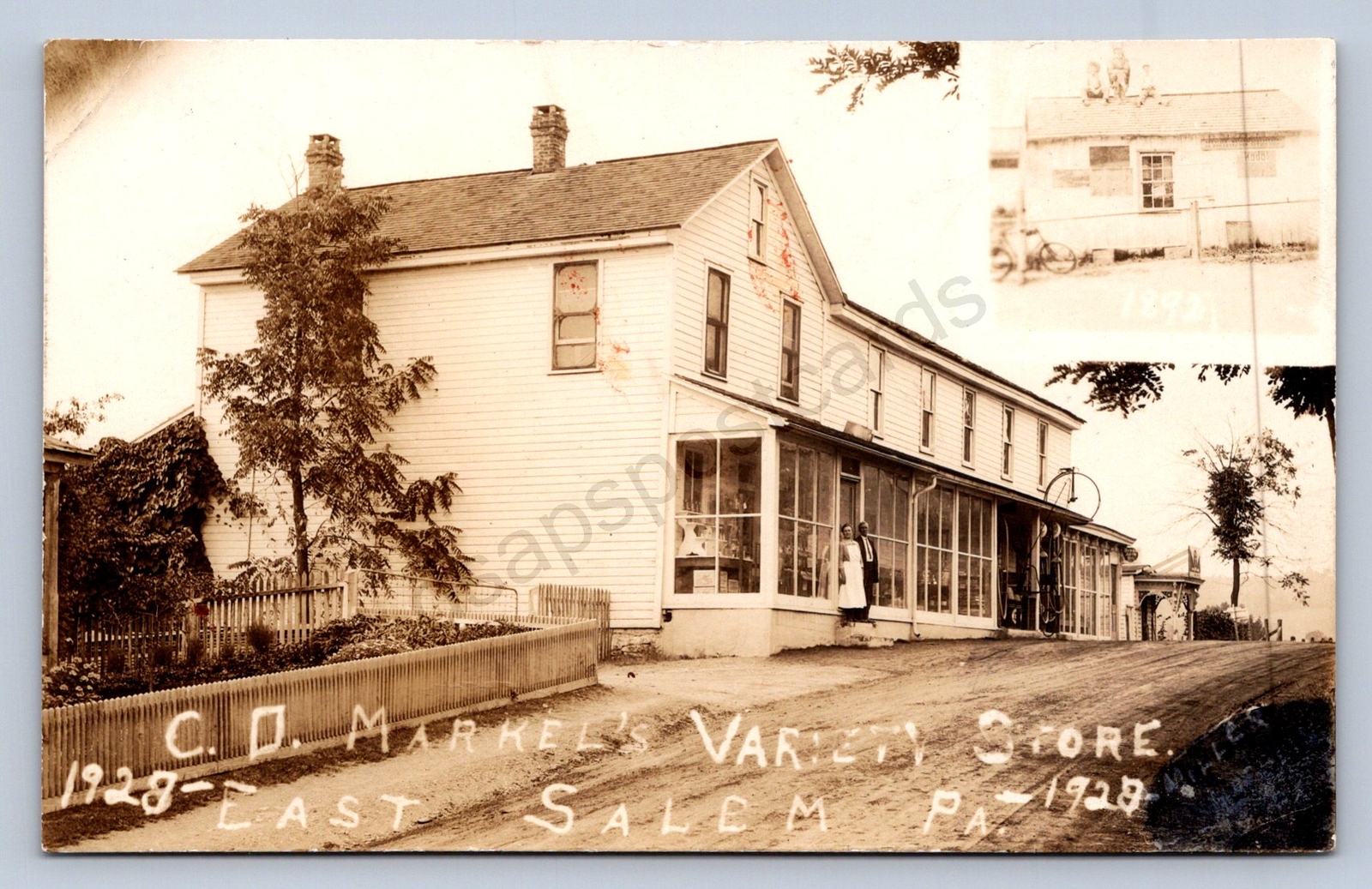 J98/ East Salem Pennsylvania RPPC Postcard c1930s Markel\'s Variety Store 151