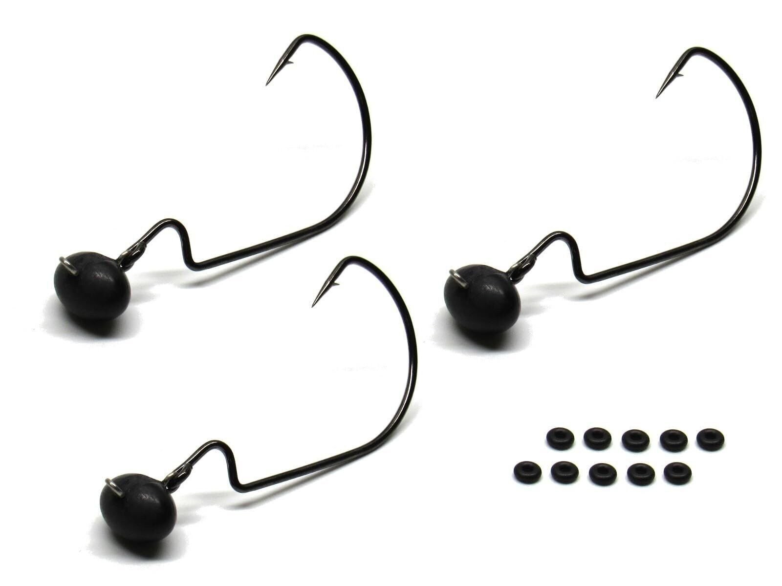 Harmony Fishing - Tungsten Swing Football Jigs [Pack of 3 w/ 10 Bait Pegs]