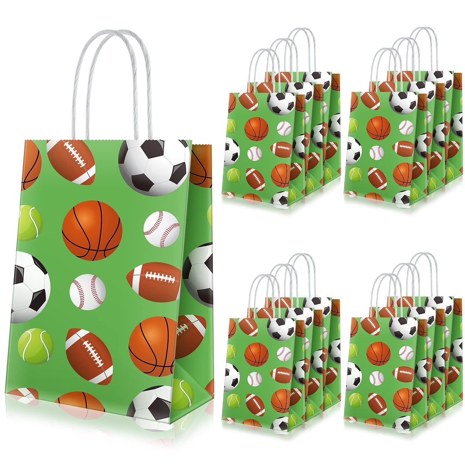 Epakh 20 Pcs Sports Party Favor Bags Football Party Goodie Bag Sport Party Gi...