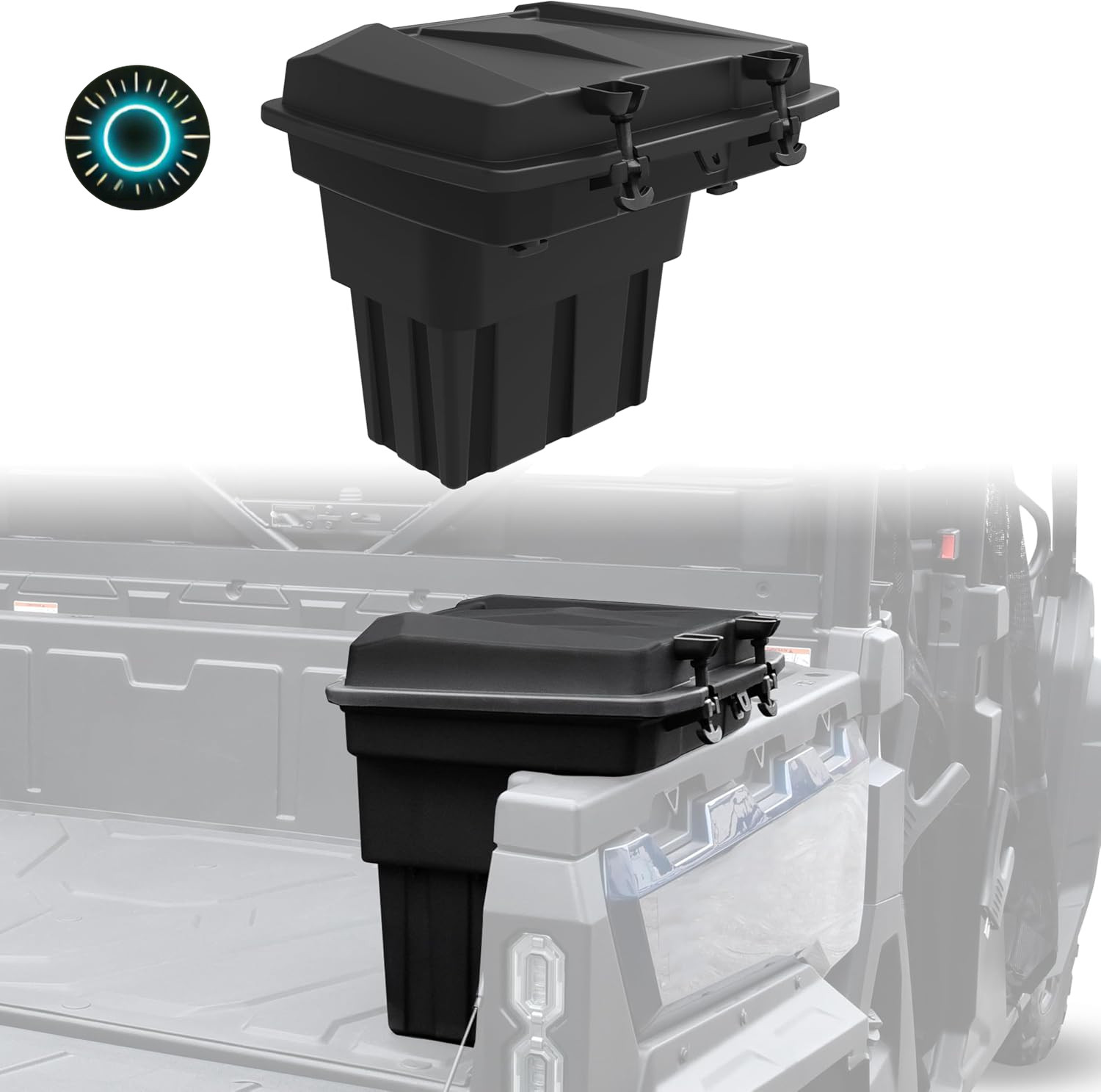 Rear Cargo Box for CFMOTO UFORCE 1000, 20L Double Layer Removable Rear Bed St...