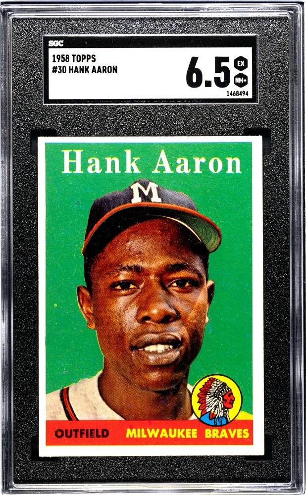 1958 Topps - Hank Aaron #30  SGC 6.5 Ex-NM+ Immaculate BRAVES - Top 10% Card