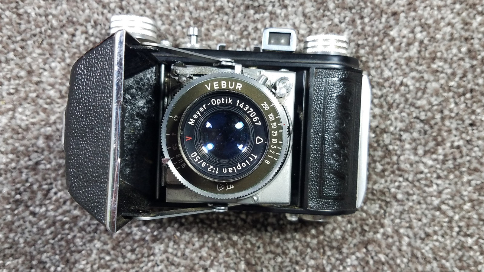 Welta Welti 1 35mm Folding Camera with Vebur Meyer Optik Lens As Is Parts Repair