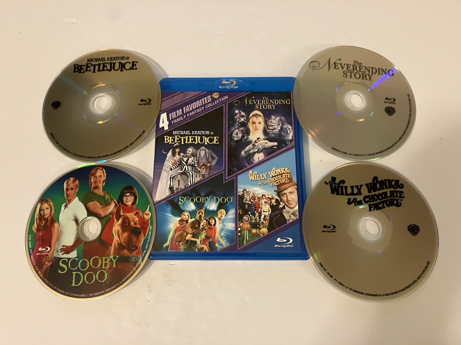 WILLY WONKA & THE CHOCOLATE FACTORY 4 BLU-RAY BEETLEJUICE SCOOBY-DOO NEVERENDING WILLY WONKA & THE CHOCOLATE FACTORY 4 BLU-RAY BEETLEJUICE SCOOBY-DOO NEVERENDING