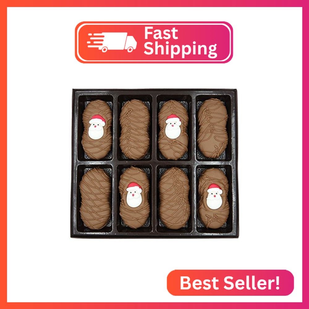 Philadelphia Candies Milk Chocolate Covered Nutter Butter Cookies, Christmas San