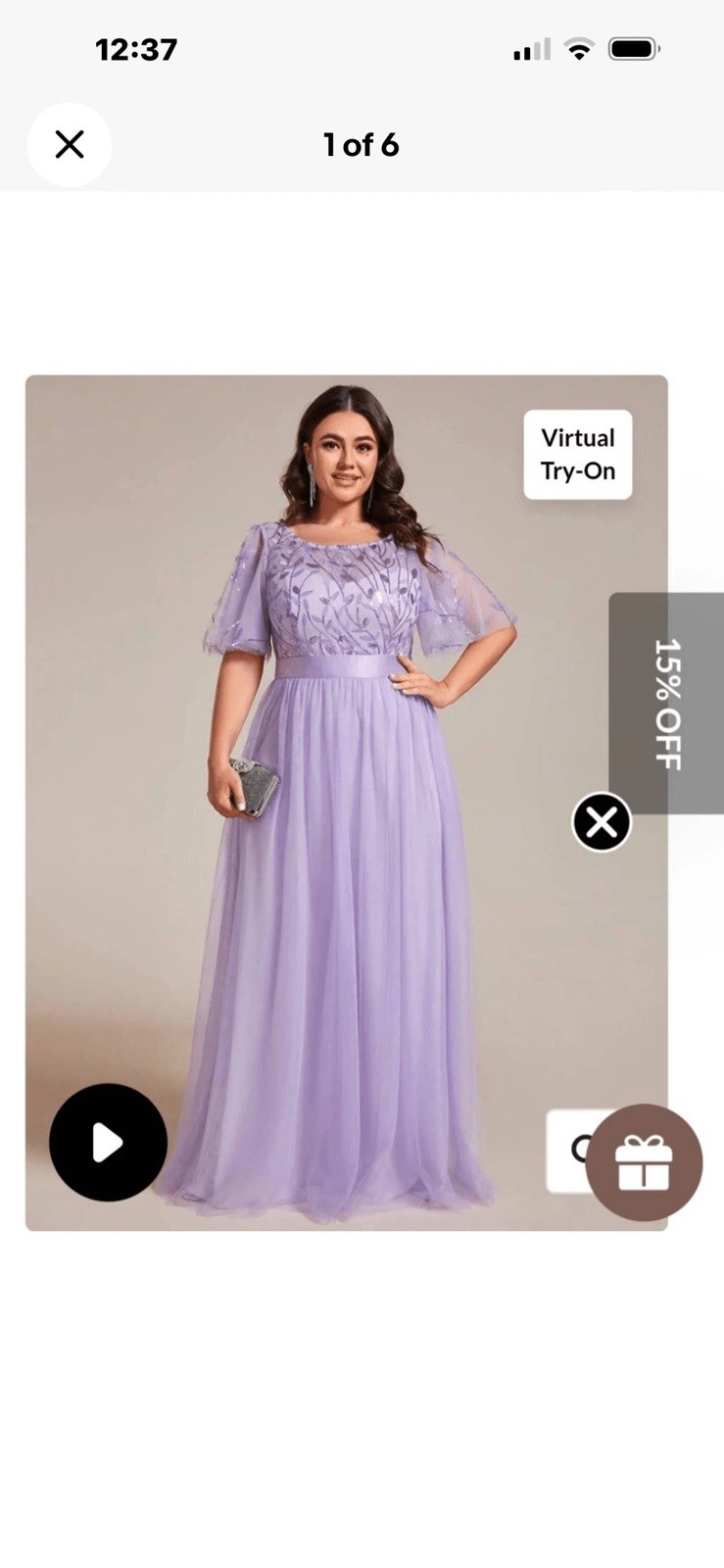 Ever pretty women\'s formal semi formal Lilac sparkle plus size