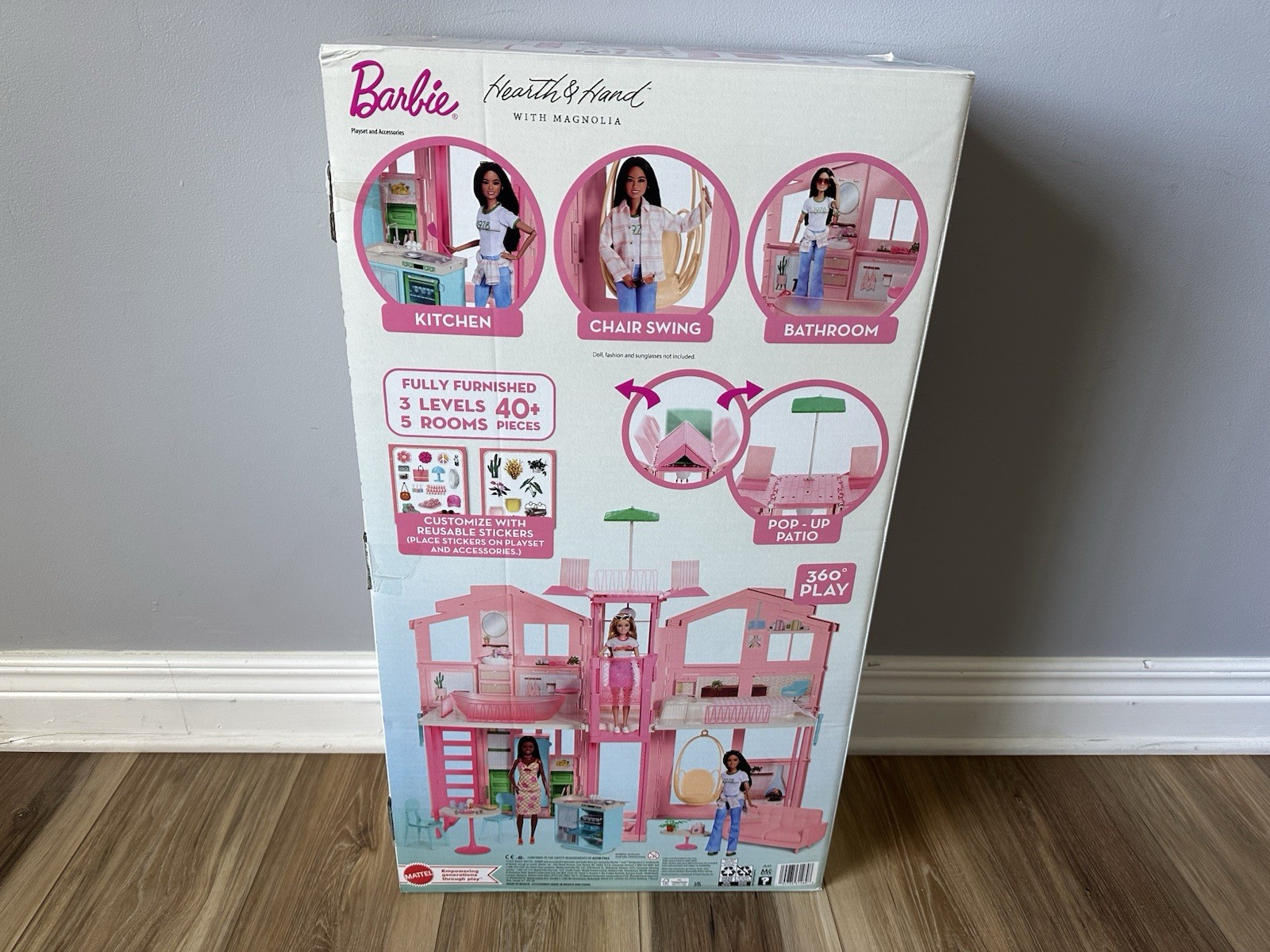 Barbie Hearth & Hand Townhouse Playset 3 Levels 40+ Pieces Furniture Accessories