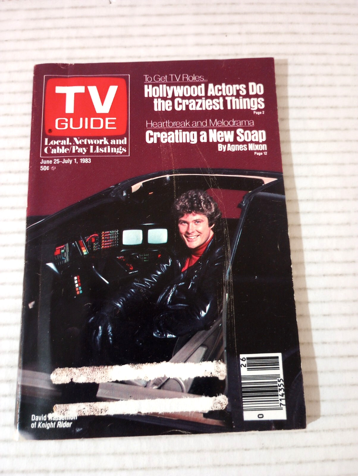 TV Guide June 25-July 1 1983 David Hasselhoff Of Knight Rider SLC Utah Edition