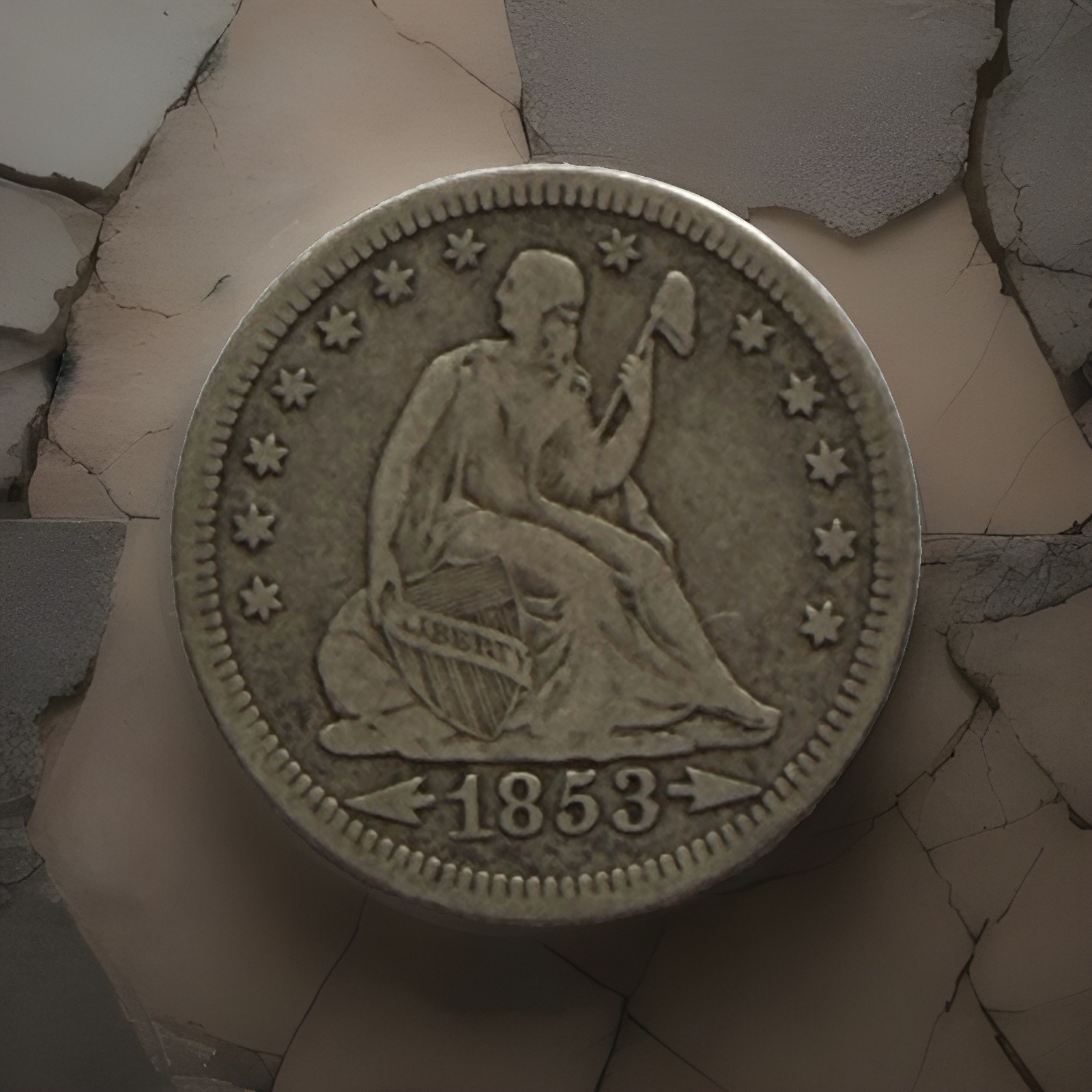 1853-O Arrows And Rays Liberty Seated Silver Quarter VF Variety 2 Coin Nice 👍🏻 1853-O Arrows And Rays Liberty Seated Silver Quarter VF Variety 2 Coin Nice 👍🏻