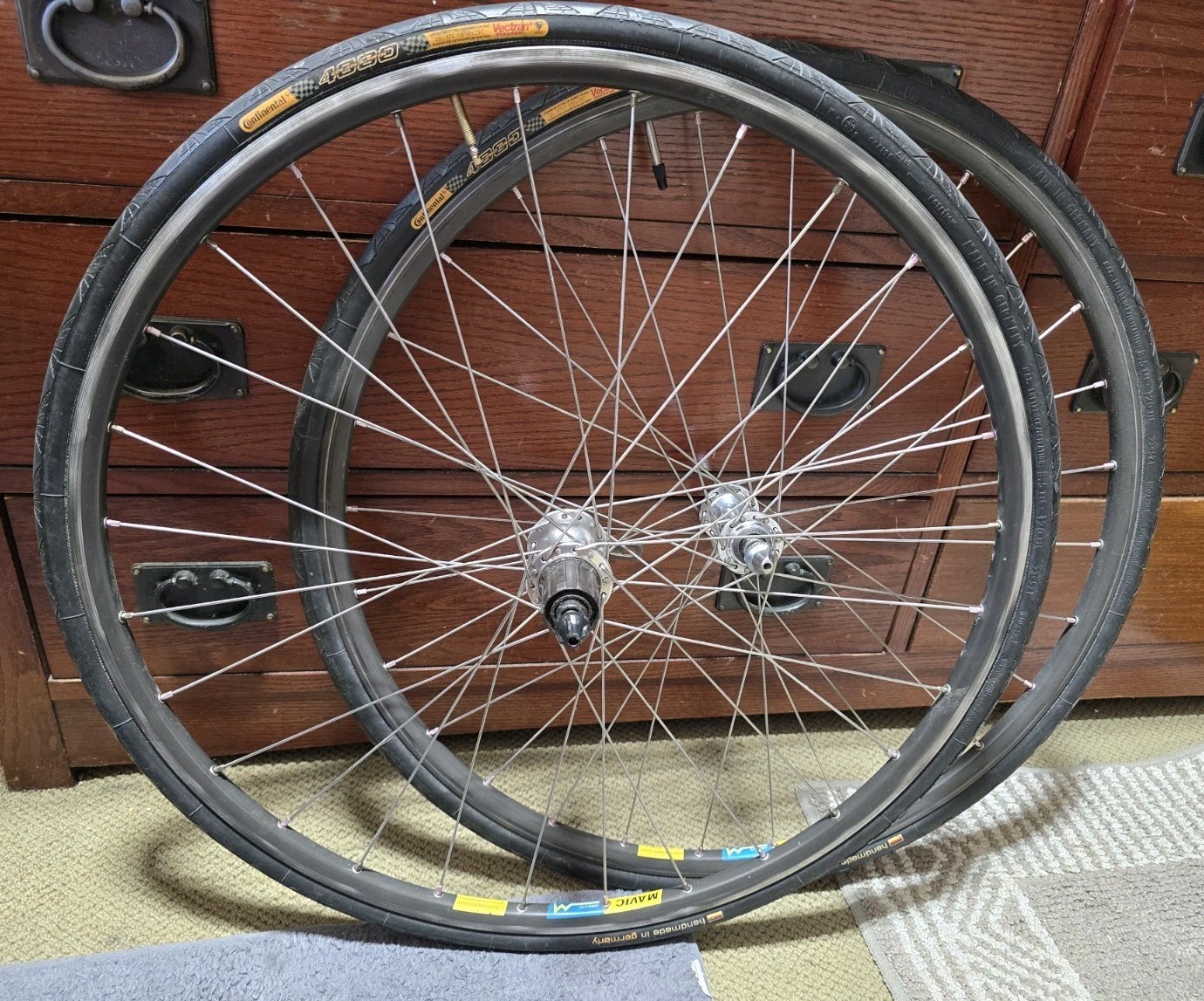 Mavic Open 4 CD Alloy Clincher Wheelset 650c Rim Brake Shimano 600 Tri Color Hub