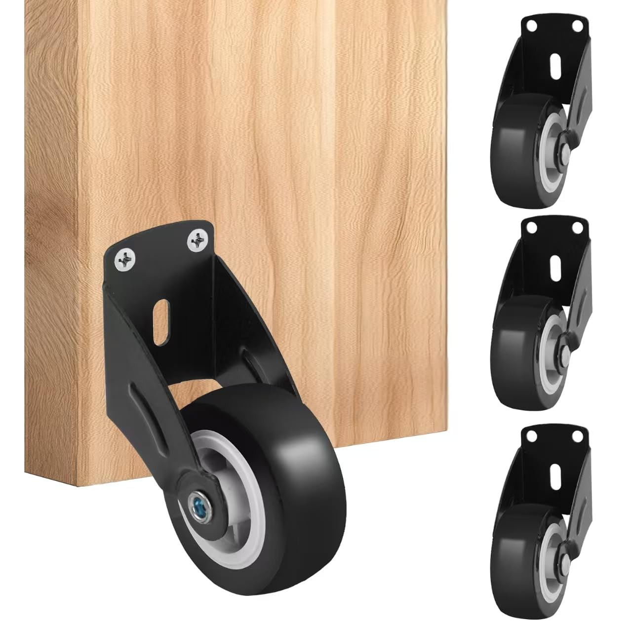 Small Gate Wheel 2Inch-4Pcs, Anti-Sag Door Bottom Support Wheels