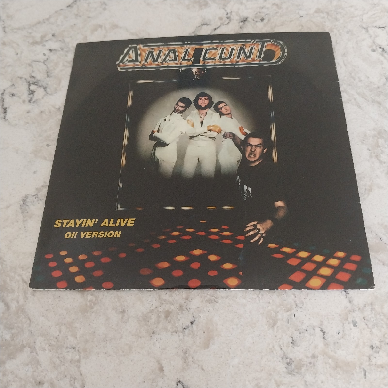 Anal Cunt Stayin\' Alive Oi Version 7 Inch Vinyl Pre Owned. Ie Napalm Death.