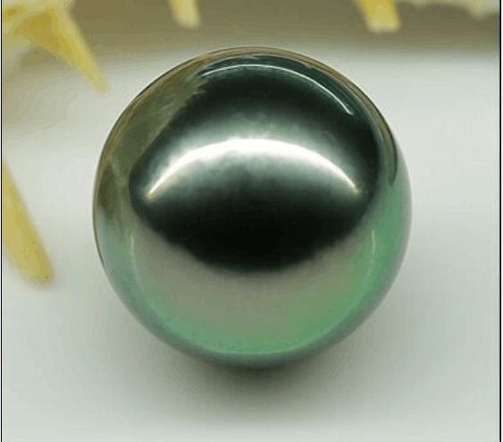 HUGE 13MM TAHITIAN GENUINE PERFECT ROUND BLACK GREEN LOOSE PEARL UNDRILLED JEWEL