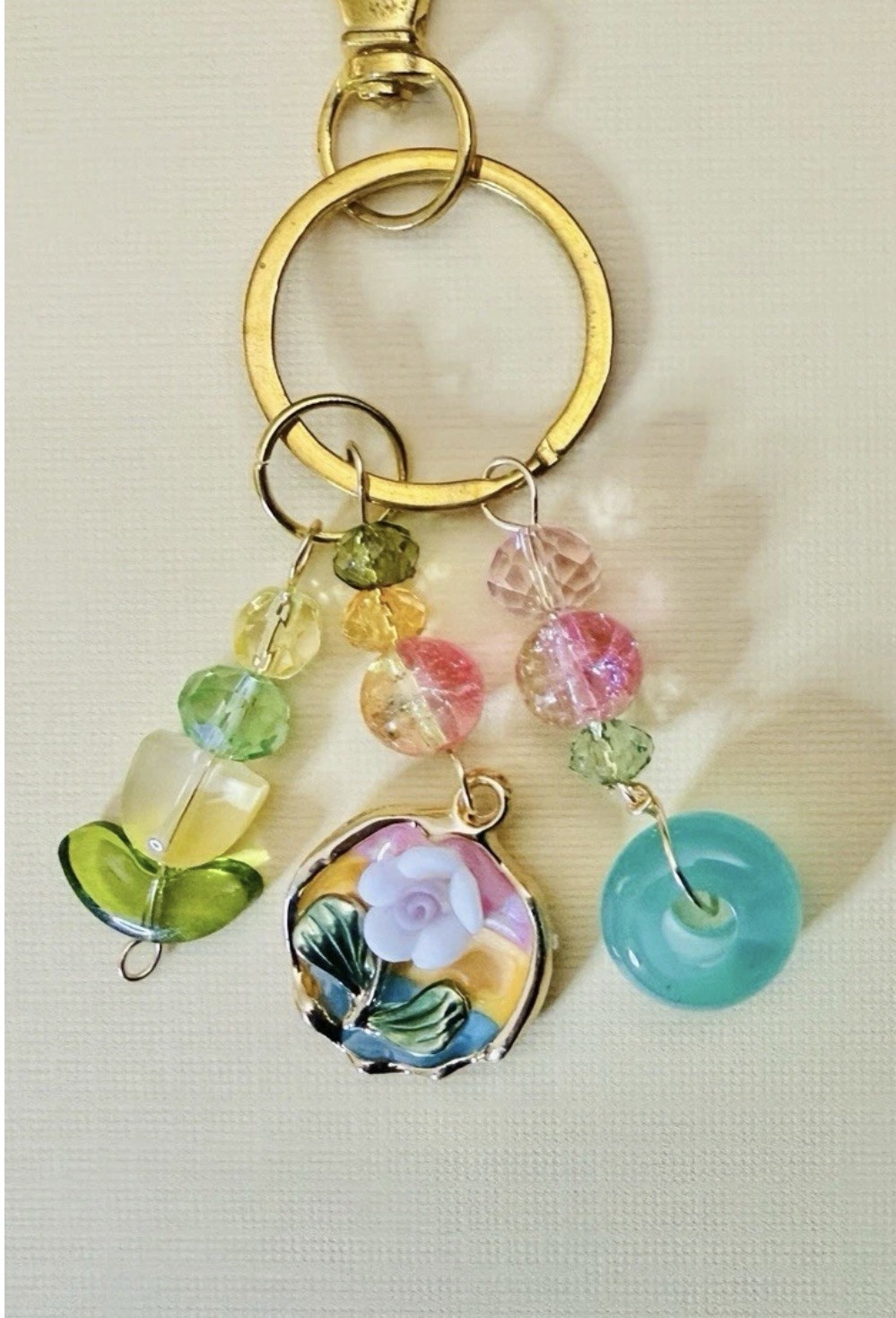 Handmade Colorful Beaded Charm Keychain / Keyring – Choice of 2 Styles Handmade Colorful Beaded Charm Keychain / Keyring – Choice of 2 Styles