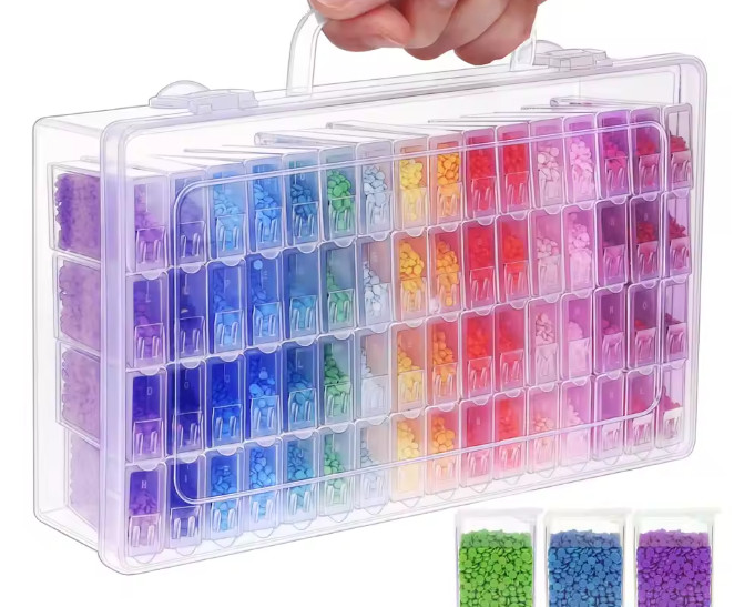 64 Grids Diamond Painting Box Storage Containers Diamond Art DIY Accessories 64 Grids Diamond Painting Box Storage Containers Diamond Art DIY Accessories