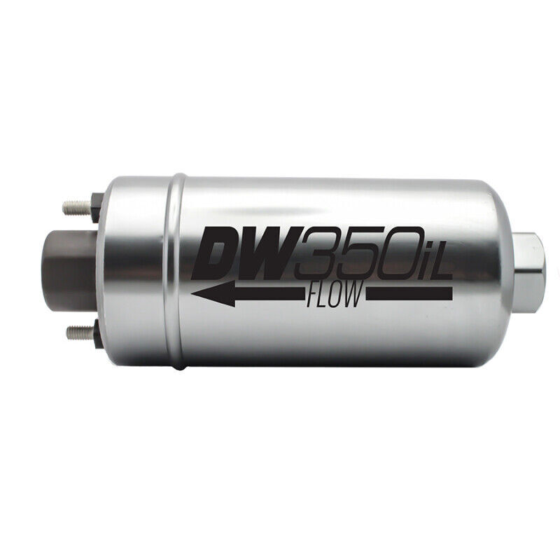 DeatschWerks 9-350 DW350iL 350 LPH Inline External Fuel Pump Universal Fit DeatschWerks 9-350 DW350iL 350 LPH Inline External Fuel Pump Universal Fit