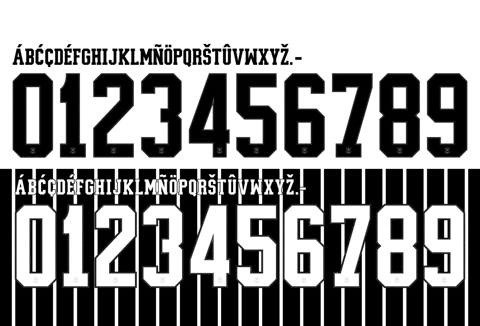 Name&Number Set For Corinthians Brazilian 2026 Home/Away Football