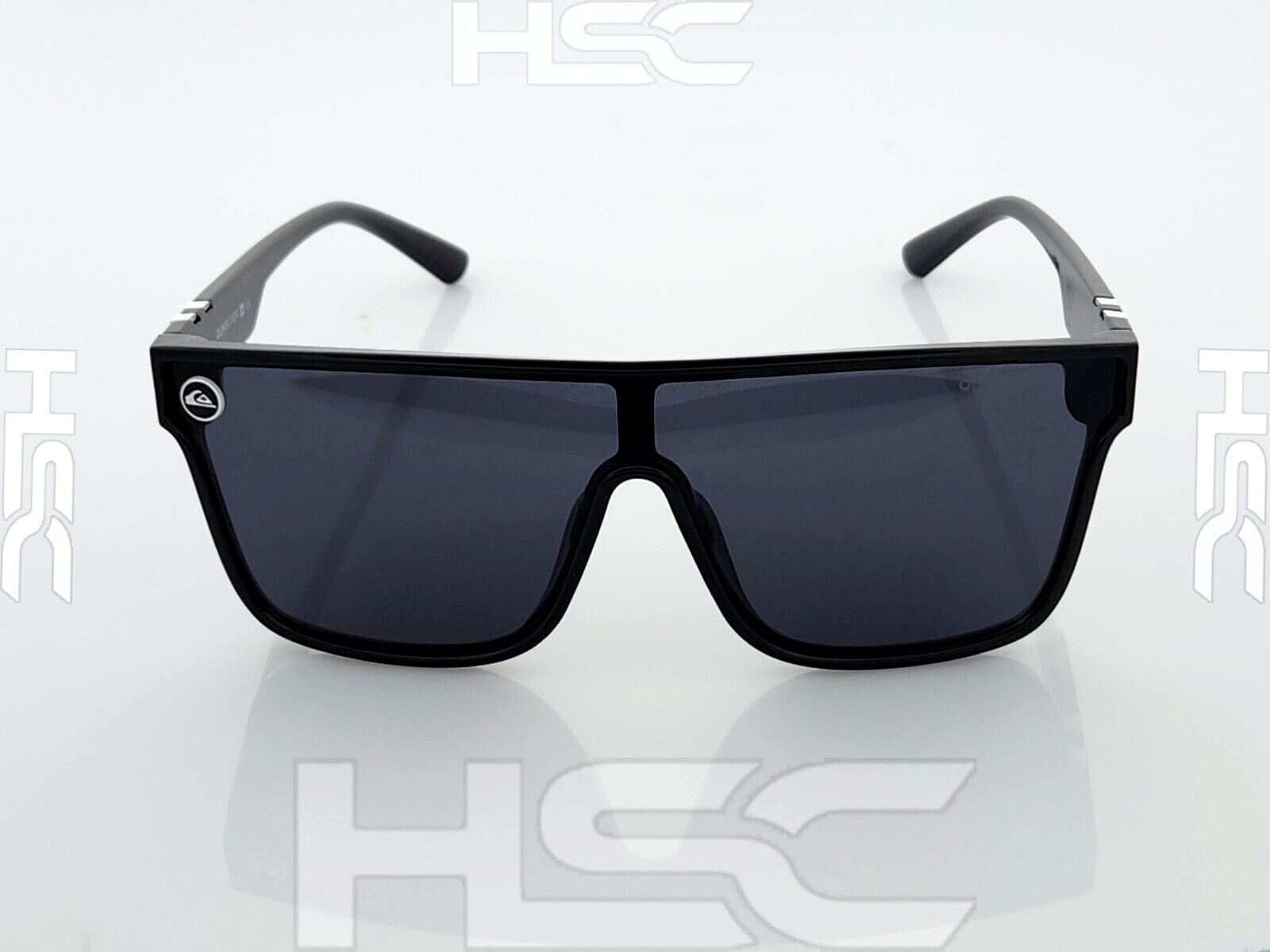Quiksilver SciFi Shield Sunglasses Gloss Black Frame Dark Smoke Single Lens