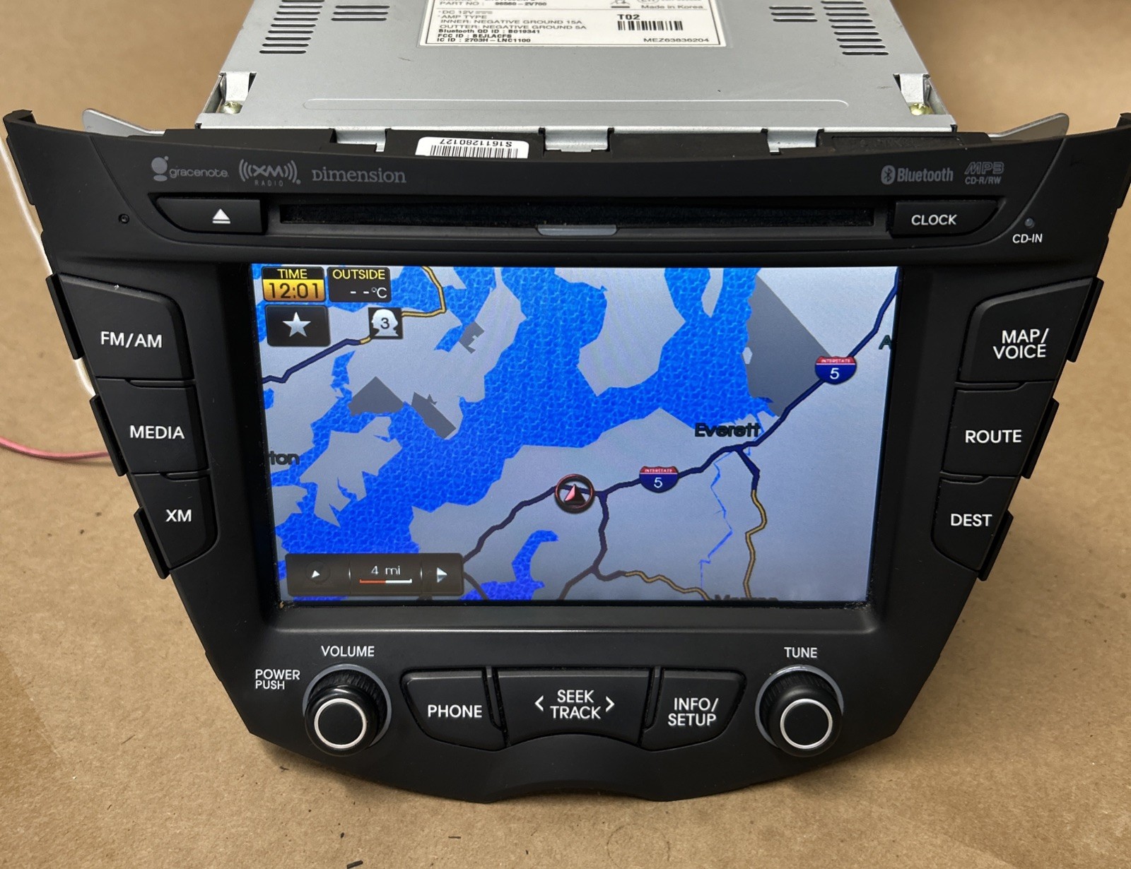 2012-2014 Hyundai Veloster Navigation Radio CD Player 96560-2V700 OEM
