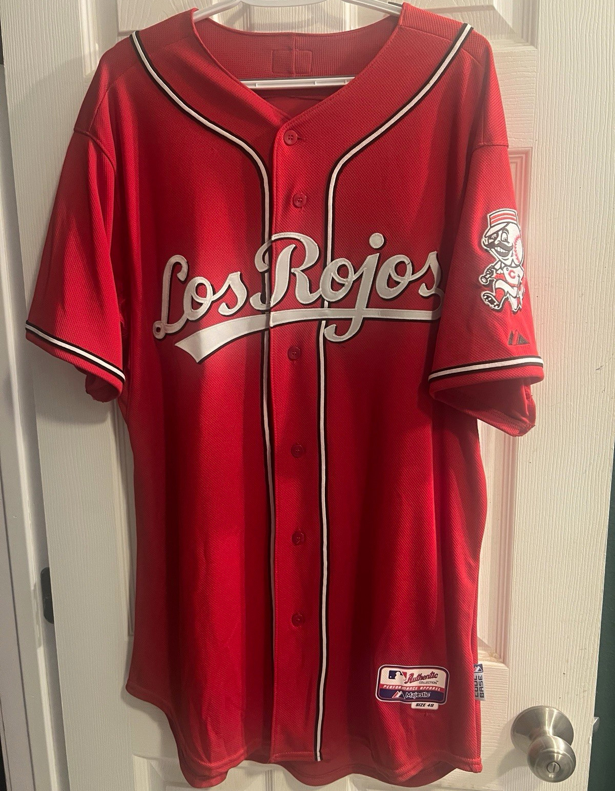 Majestic Cincinnati Reds Los Rojos MLB Authentic Collection Jersey Size 48 Red Majestic Cincinnati Reds Los Rojos MLB Authentic Collection Jersey Size 48 Red