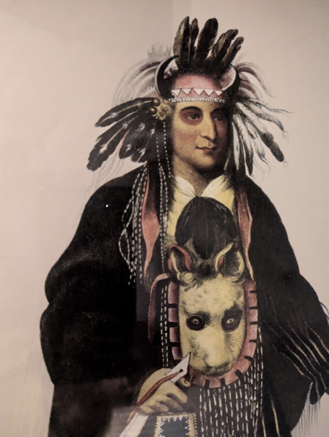 McKenney Hall Octavo Portrait Print 1855: Okee-Maakee-Quid, A Chippeway Chief