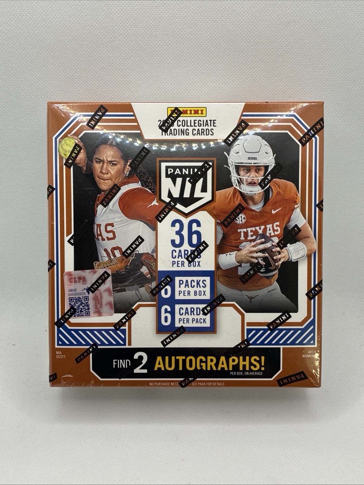 2025 Panini NIL University Of Texas Longhorns Sealed Hobby Box 2 Auto\'s
