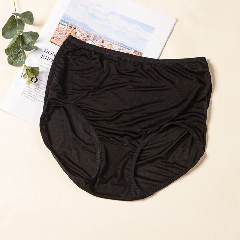 5pcs/lot Mulberry Silk Underwear Women's Briefs Plus Size Real Silk Lady Panties