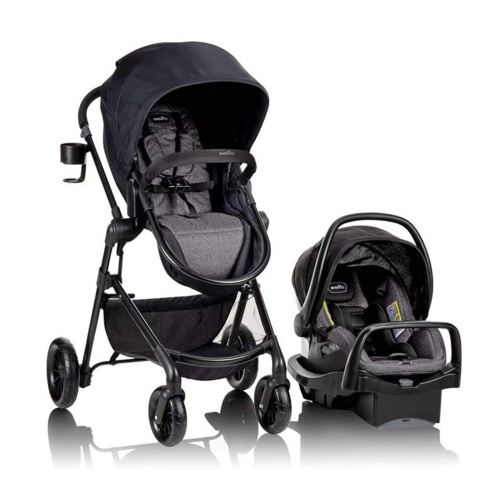 Evenflo Pivot Modular Travel System, Casual Gray (Creased Box)