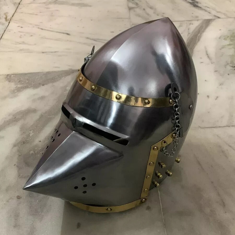 SCA HNB Halloween Helmet Steel Medieval Combat Bascinet Helmet Pig Face Helmet