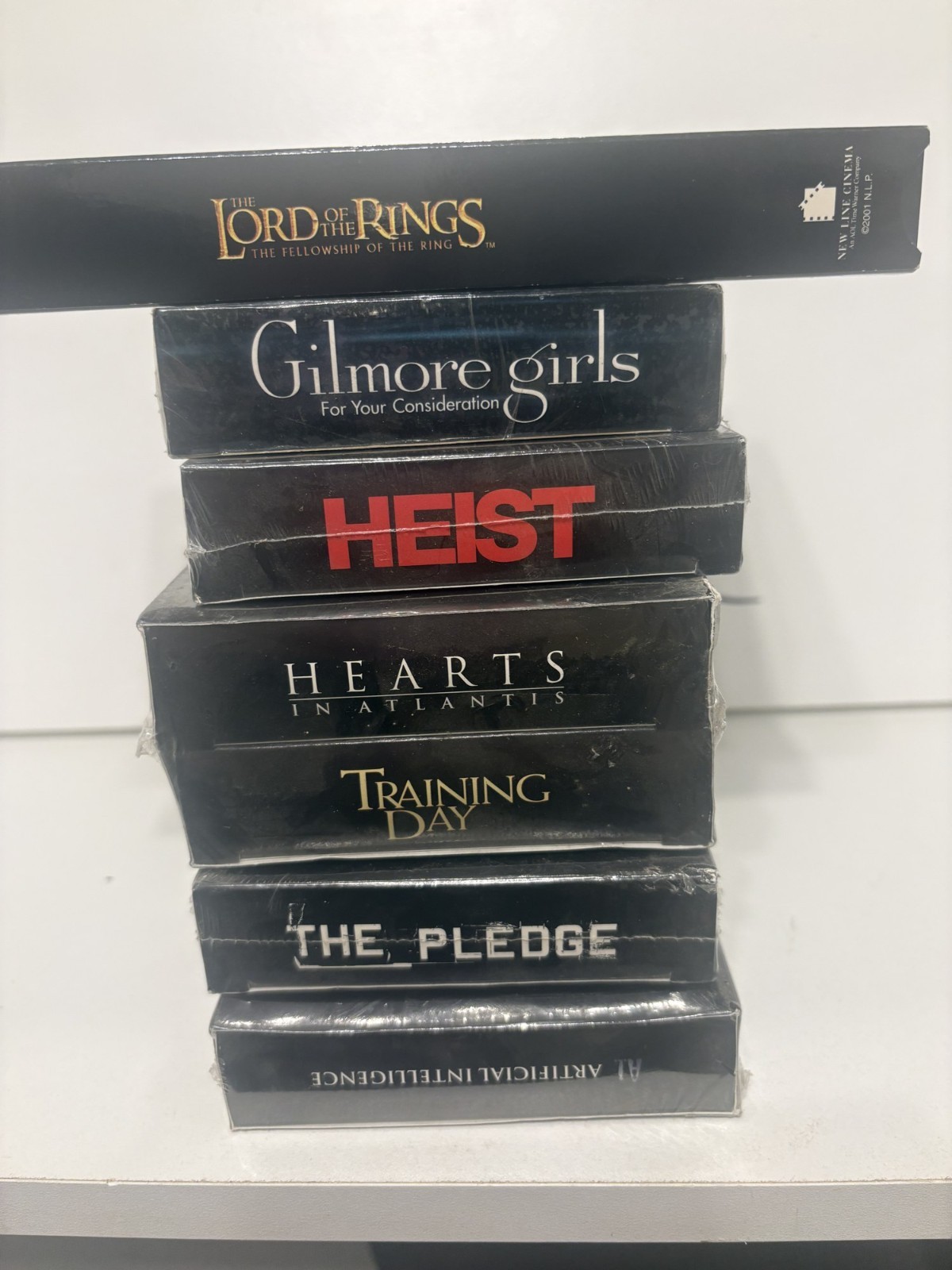 Warner Bros 2001 Oscar FYC Screener VHS Lot 7 LORD OF THE RINGS Training Day AI