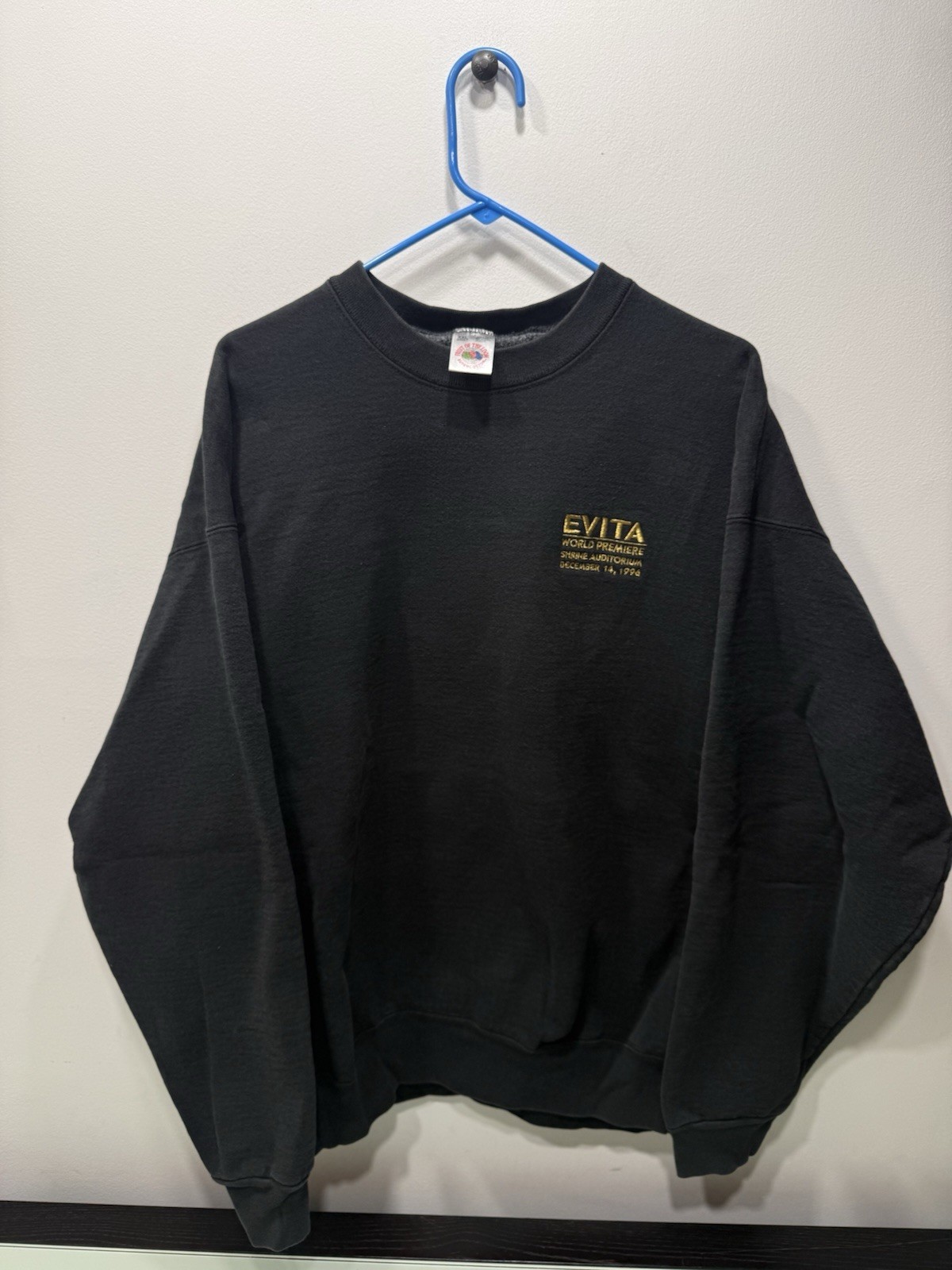 Vtg Madonna Evita World Premiere Shrine Auditorium 1996 Event Sweater Rare XXL