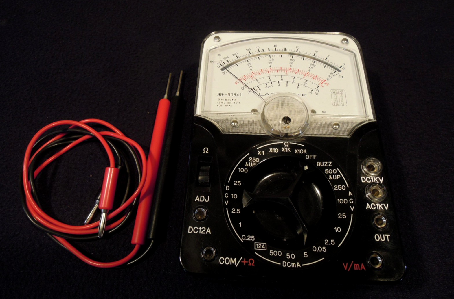 Vintage Lafayette 99-50841 Analog VOM Multimeter Tested Working - Japan