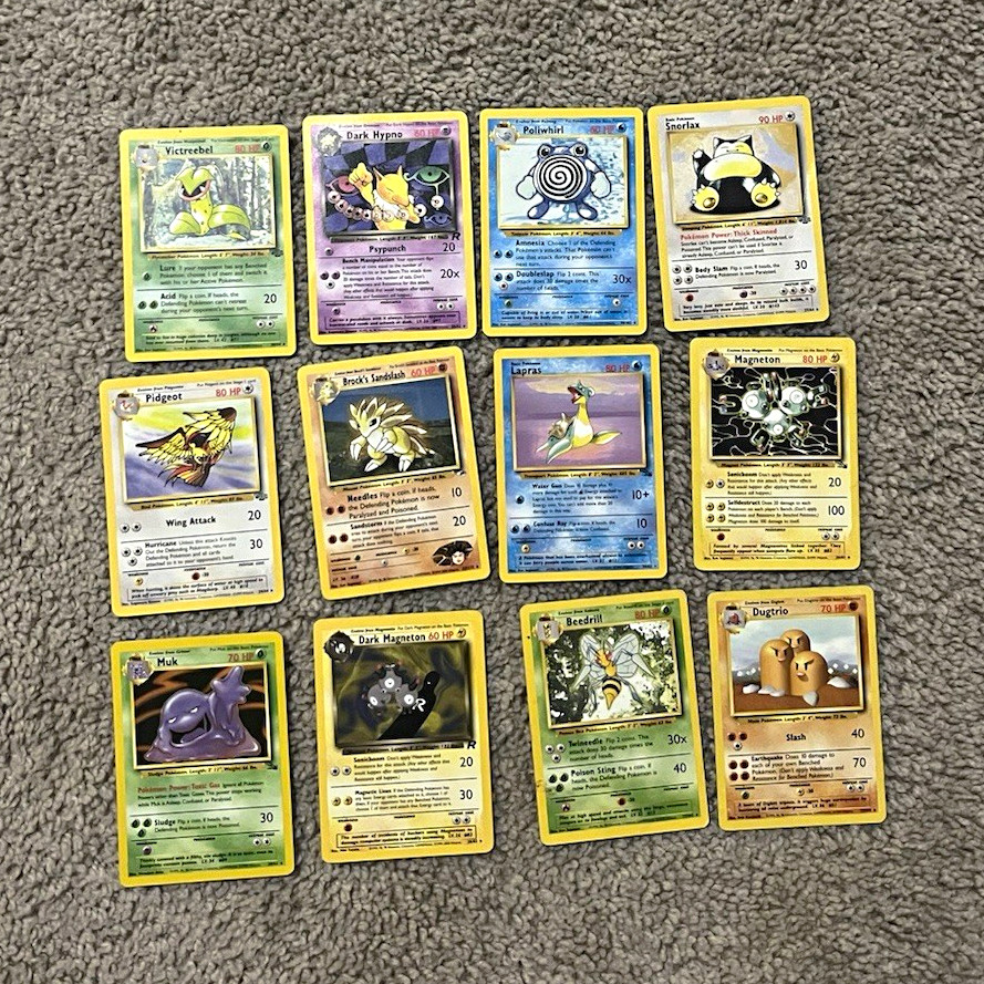 Lot of 12 Rare Vintage Pokemon TCG WOTC 1999 Base/Gym Heroes/Team Rocket Snorlax Lot of 12 Rare Vintage Pokemon TCG WOTC 1999 Base/Gym Heroes/Team Rocket Snorlax