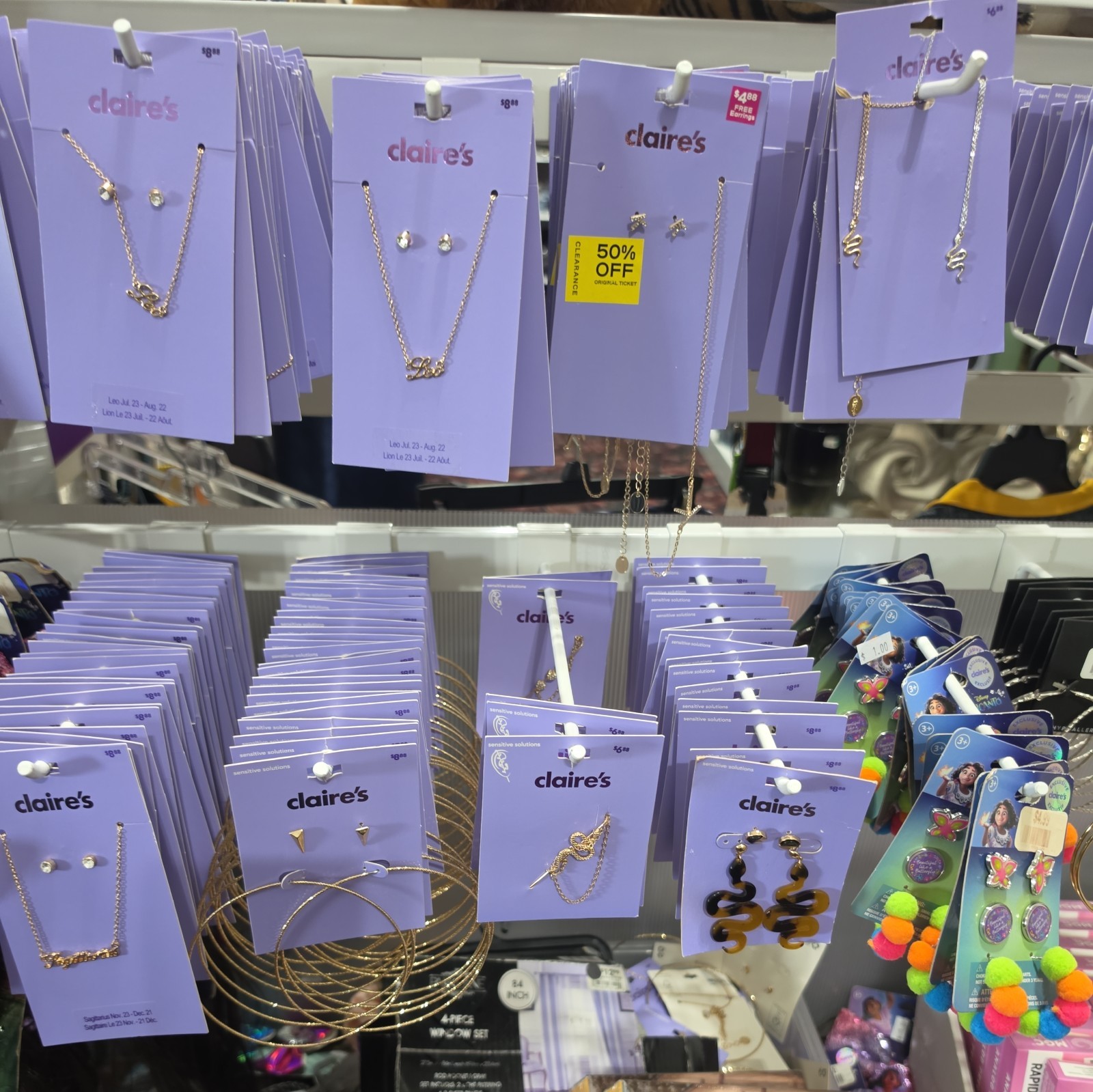 Bulk Claire\'s Fashion Jewelry Mixed Lot Earrings Necklaces 200+ Wholesale Resale
