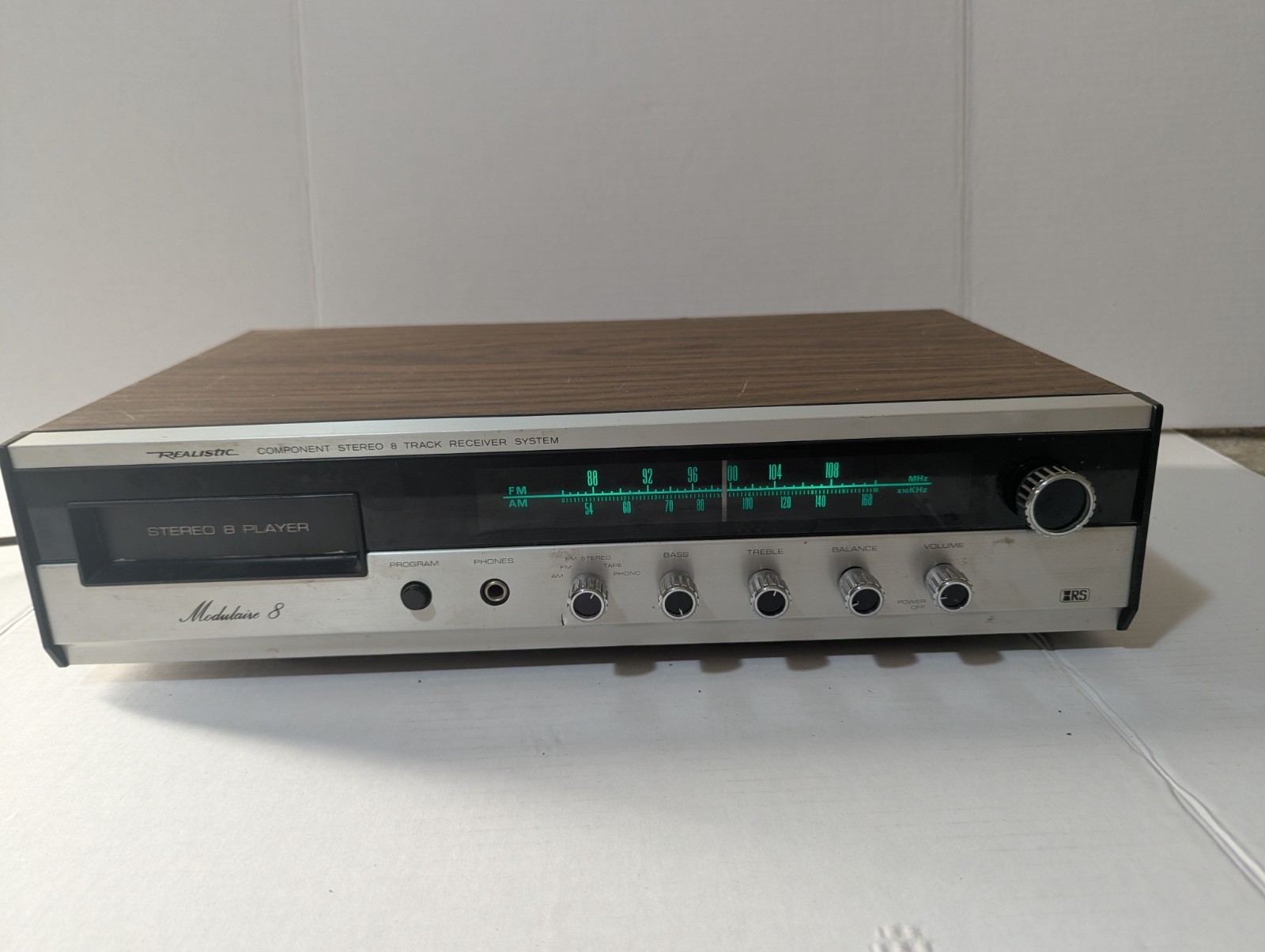 VTG Realistic Modulaire 8-Track AM/FM Stereo Receiver Model 12-1404 - VG PLUS