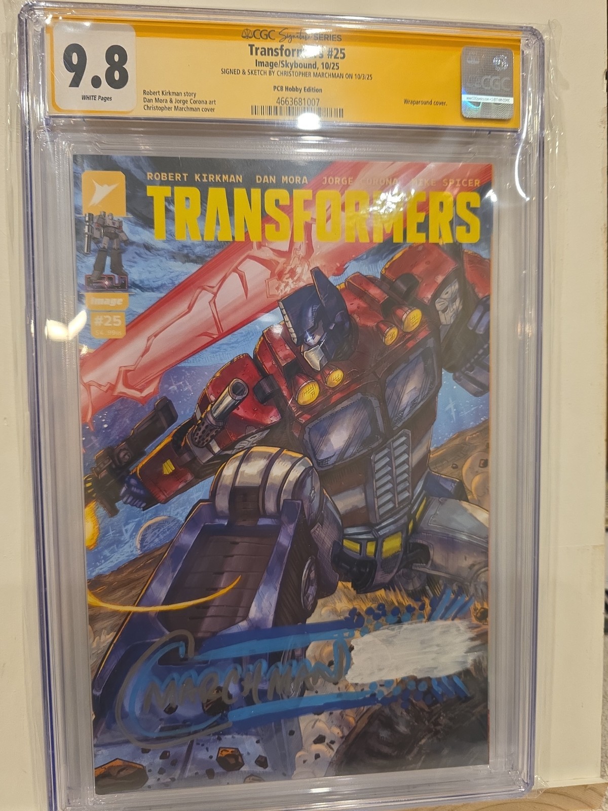 Transformers #25 9.8 Signed And Sketched By Christopher Marchman 10/3/25 Transformers #25 9.8 Signed And Sketched By Christopher Marchman 10/3/25
