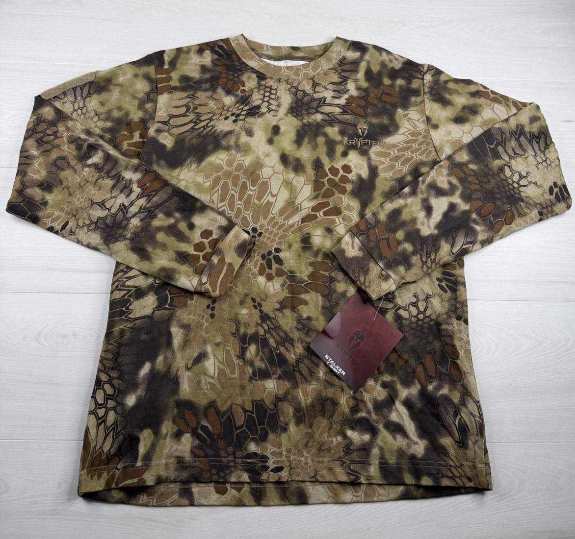 Kryptek Camo Stalker Shirt Long Sleeve Crew Neck Highlander Hunting Mens M NWT