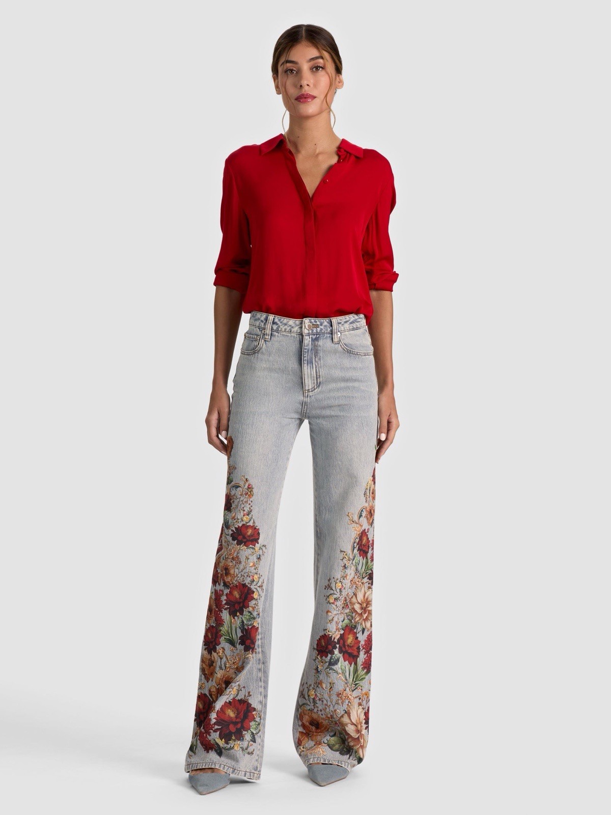 alice olivia CHIC PRINTED JEAN $495 Size 31 alice olivia CHIC PRINTED JEAN $495 Size 31