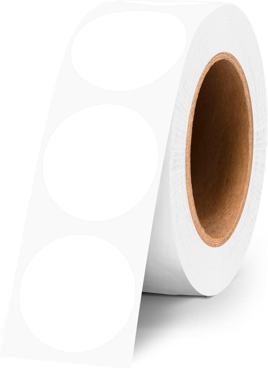 Share 1 Inch White Dot Stickers 500 Pcs Round Color Coding Labels Self Adhesive 