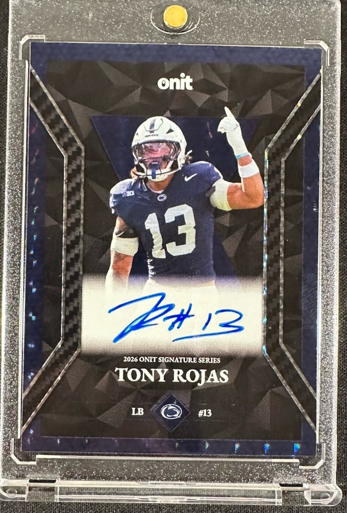 Tony Rojas On Card AUTO 2026 ONIT Penn State Football Number 13 Blue  Autograph