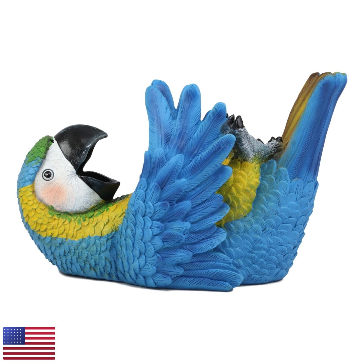 Ebros Gift BlueScarlet Macaw Wine Bottle Holder Caddy 10.25\