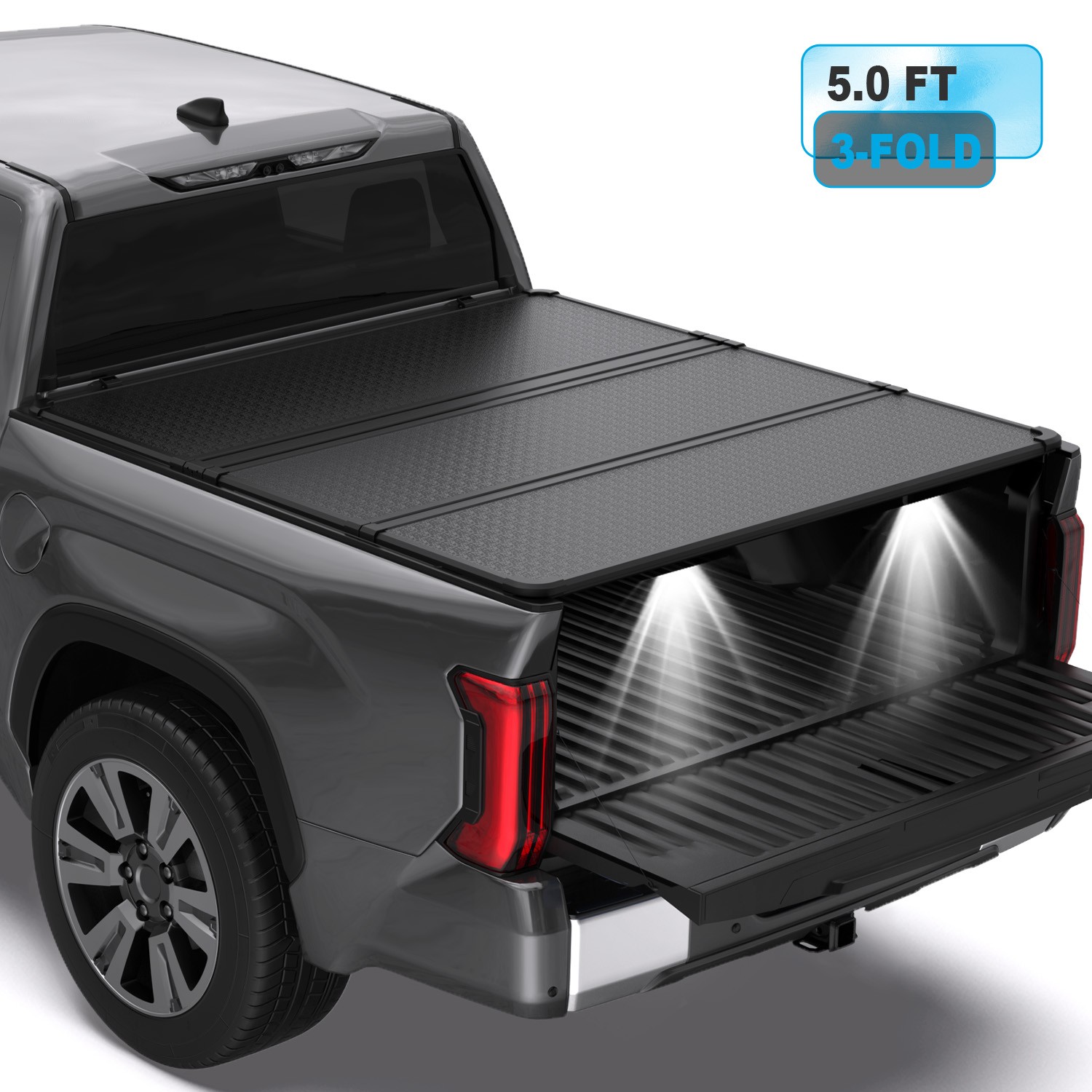 5FT 3Fold Hard Tonneau Cover For 2015-2026 Chevy Colorado GMC Canyon Bed Cover