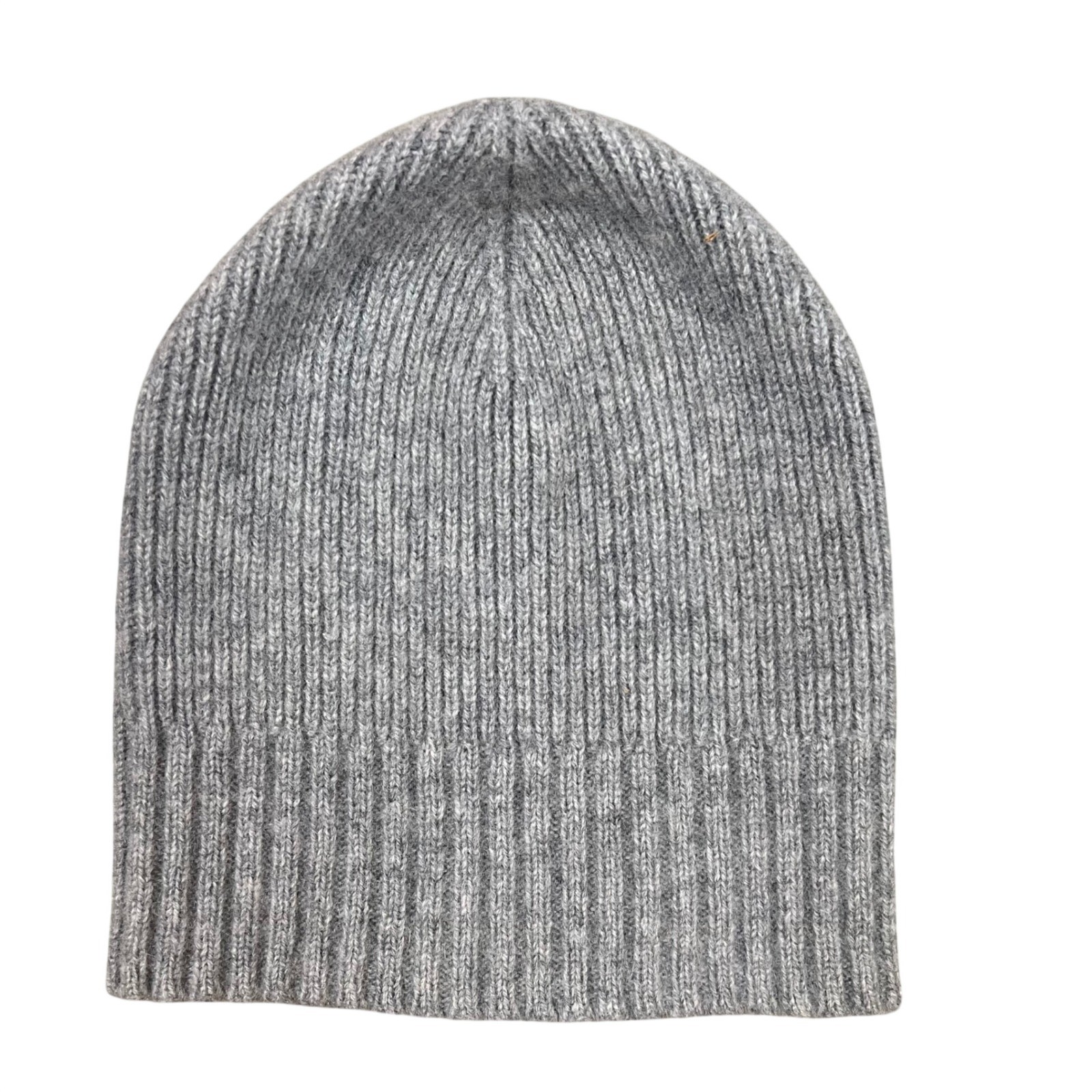 Nordstrom Gray 100% Cashmere Ribbed Knit Beanie Skull Cap N0459001NS One Size