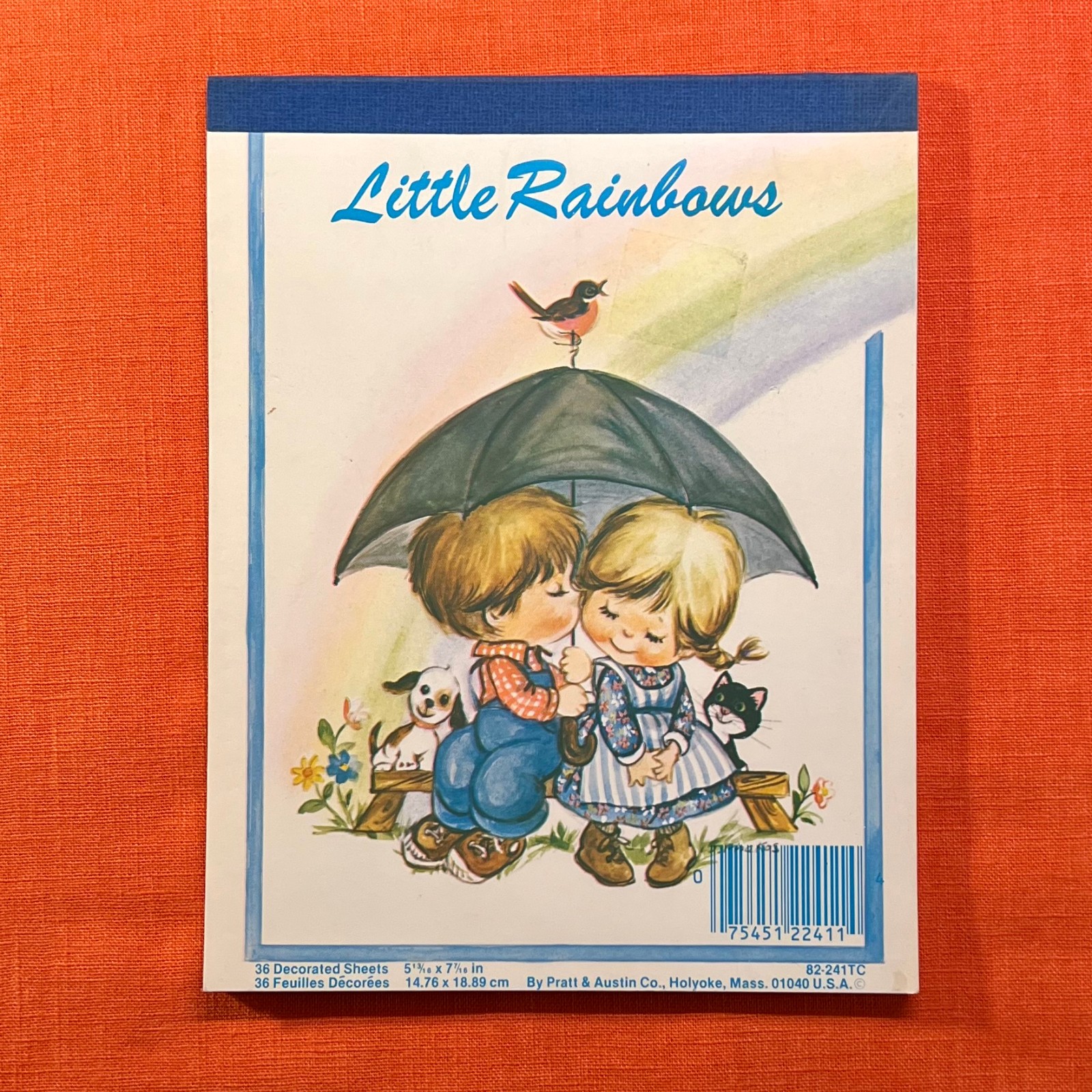 Vintage Pratt & Austin Little Rainbows Writing Tablet Stationary 27 Sheets 6 x 8 Vintage Pratt & Austin Little Rainbows Writing Tablet Stationary 27 Sheets 6 x 8