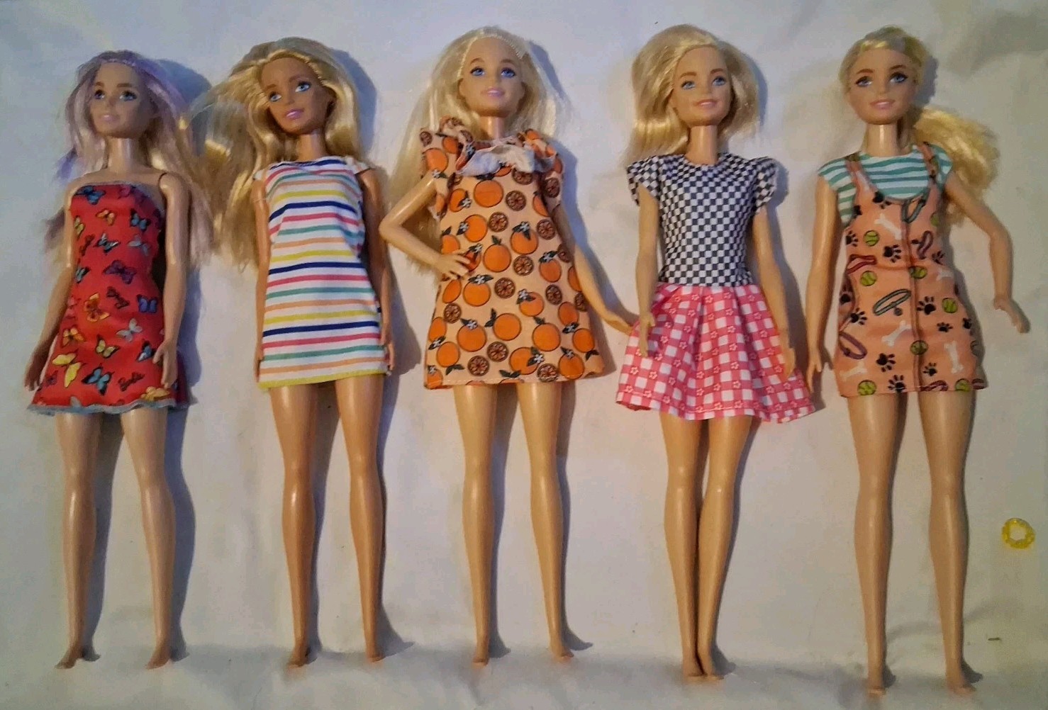 Lot Of 5 Mattel Barbie Dolls
