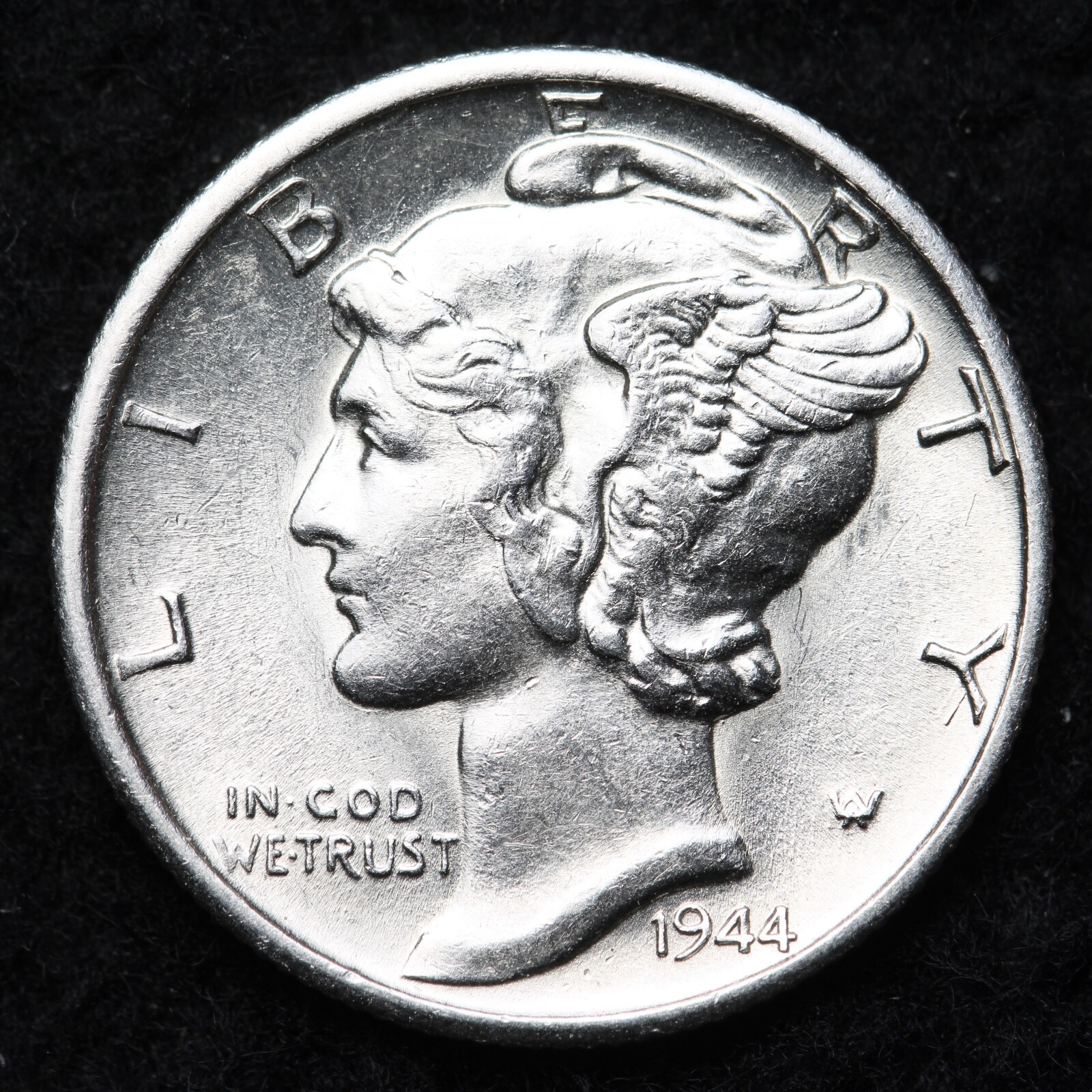 1944-S Mercury Silver Dime AU  