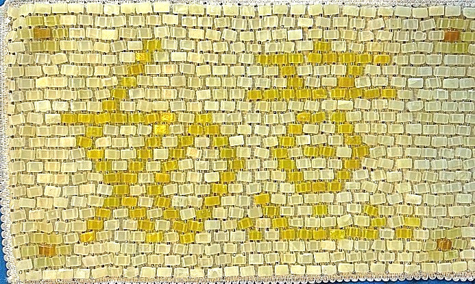 Vintage 2004 Chinese Jade Bead Mat Fu Shou 福寿 Good Fortune Longevity