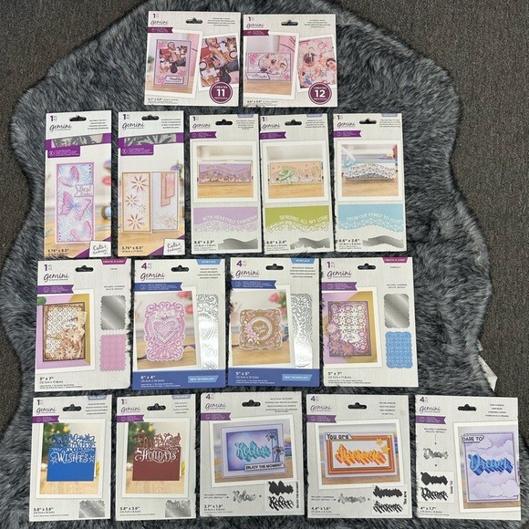 Lot of 16 Crafters Companion Gemini Dies Stamps Papercraft Card Making MIXED NEW