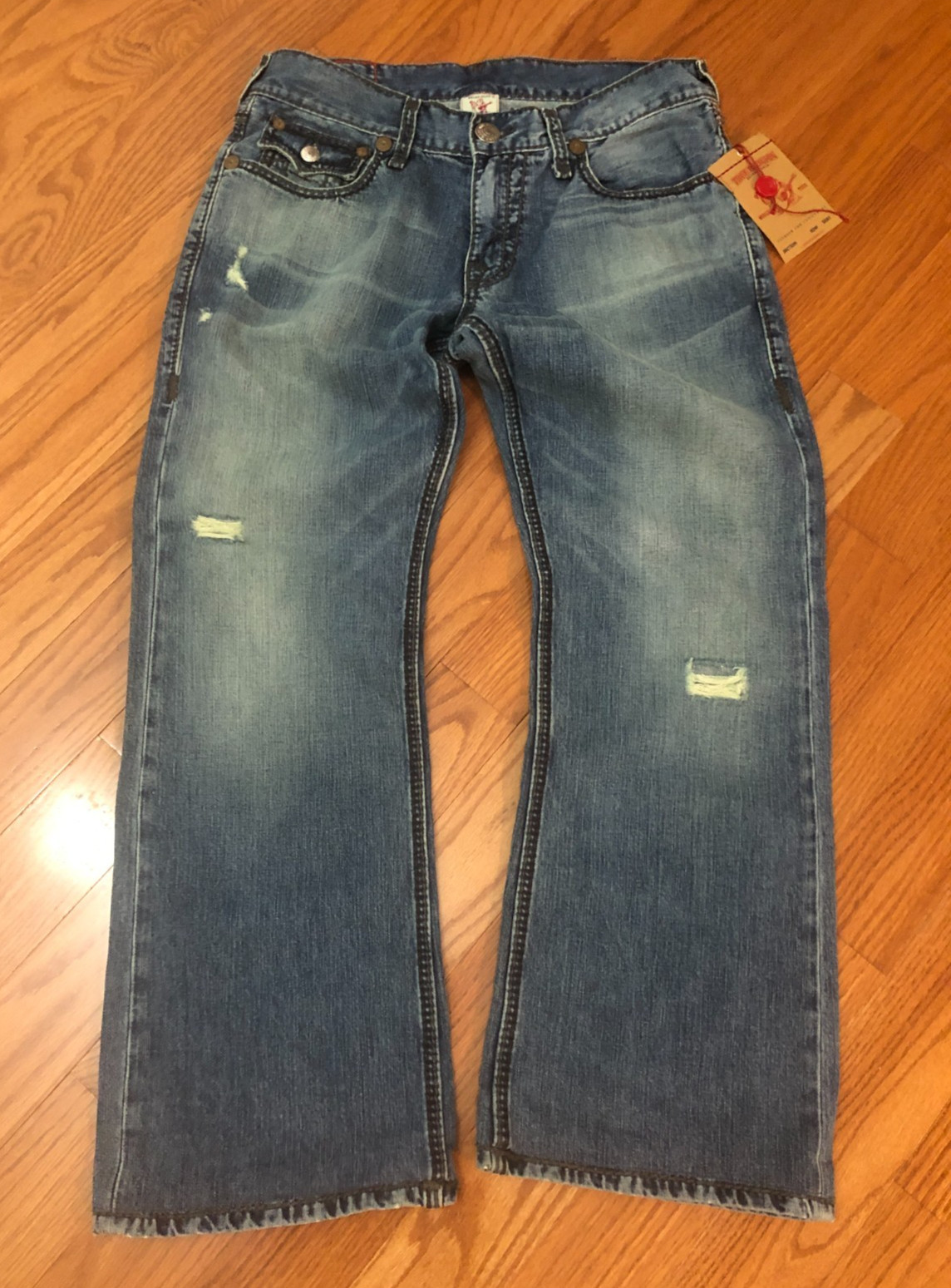 NWT Vintage 2006 True Religion Billy Giant Big T Jeans Y2K USA 34x29.5 Bootcut