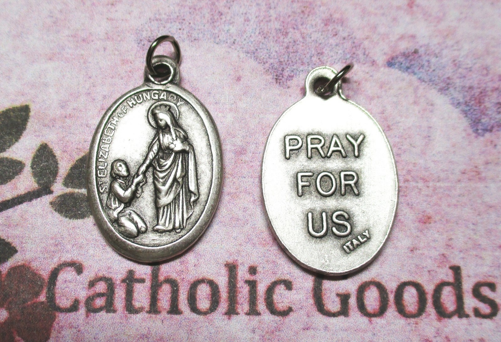 St. Saint Elizabeth of Hungary - Italian Silver tone OX 1\ St. Saint Elizabeth of Hungary - Italian Silver tone OX 1\