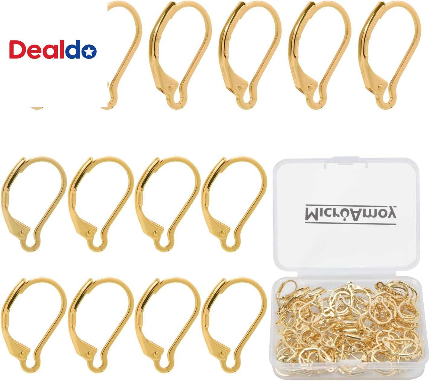 100Pcs 14K Gold Filled Leverback Earwires French Earring Hooks,Hypoallergenic Da 100Pcs 14K Gold Filled Leverback Earwires French Earring Hooks,Hypoallergenic Da